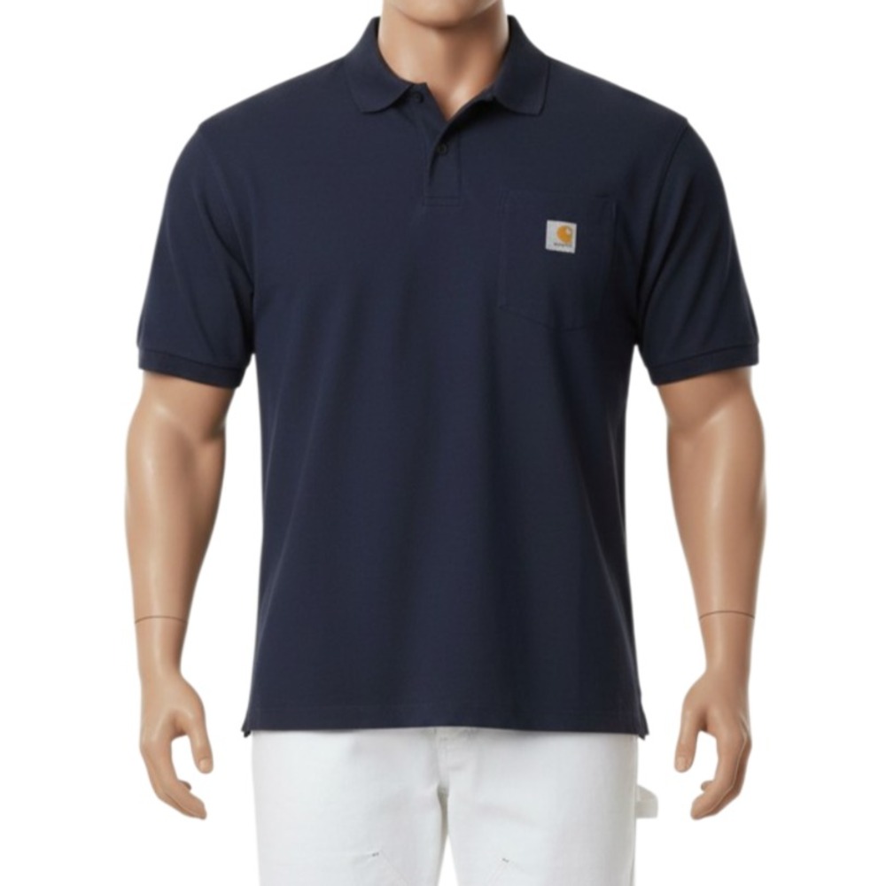 Carhartt K570 Contractors Work Pocket Polo Mens 3XL Navy Original Fit Shirt XXXL